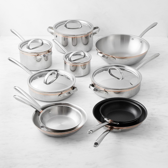 Williams Sonoma Signature Thermo-Clad™ Copper Pro Set | Williams