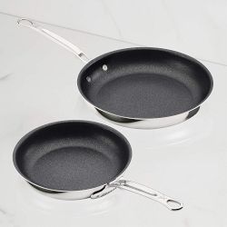 Hestan ProBond Luxe Professional Clad Stainless-Steel TITUM Nonstick Skillet Set, 8 1/2" & 11"
