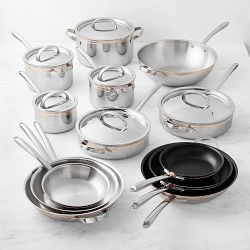 Williams Sonoma Thermo-Clad Copper Pro 19-Piece Cookware Set