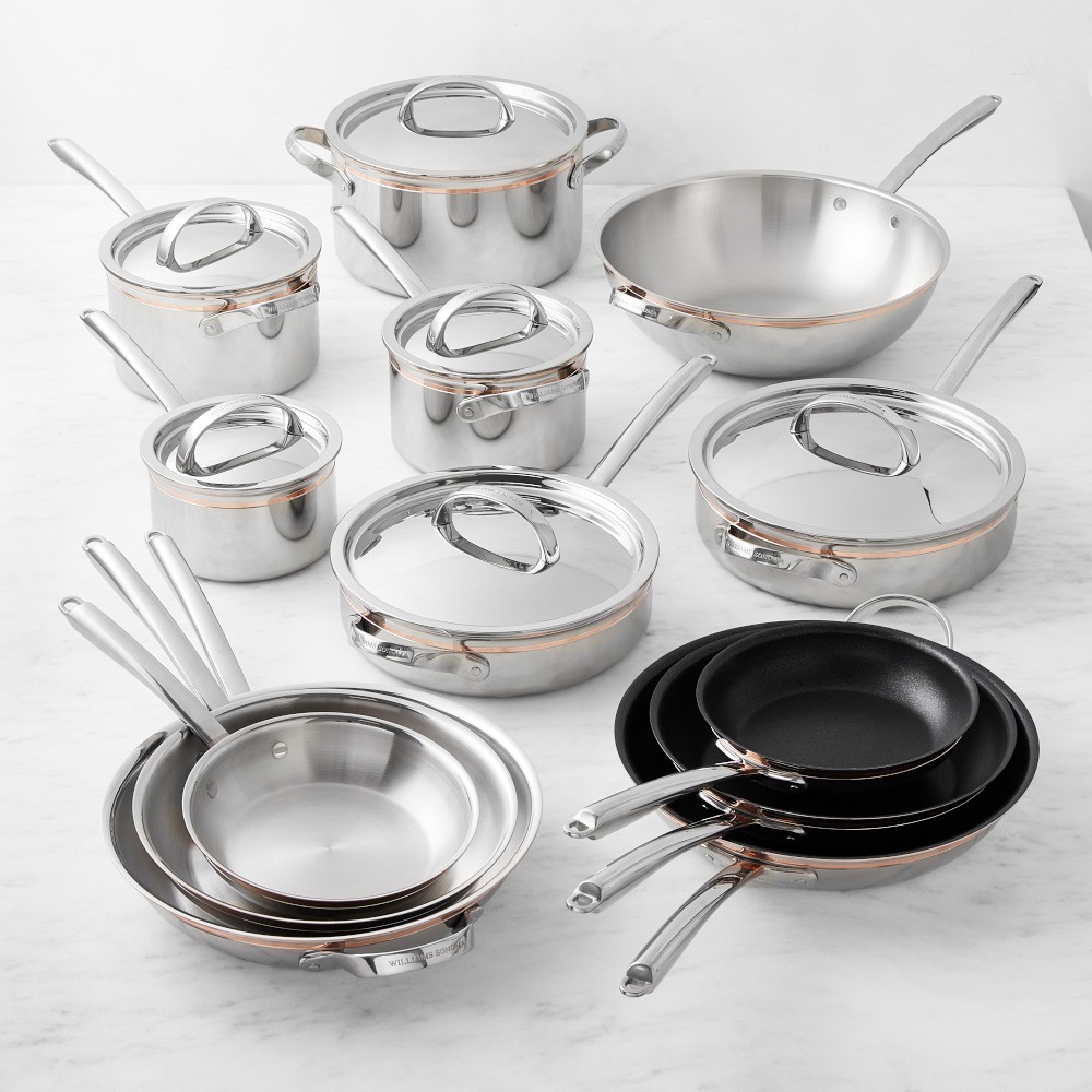 Williams Sonoma Signature Thermo-Clad™ Copper Pro Set | Williams
