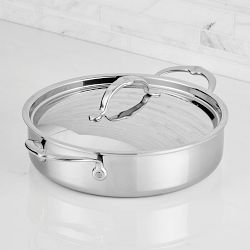 Hestan ProBond Luxe Professional Clad Stainless-Steel Covered Braiser, 3 1/2-Qt.