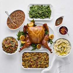 Williams Sonoma Test Kitchen Spatchcock Turkey Dinner, Serves 12-14, Thanksgiving Delivery