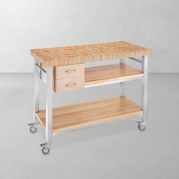 John Boos End-Grain Butcher Block Culinary Cart (48")