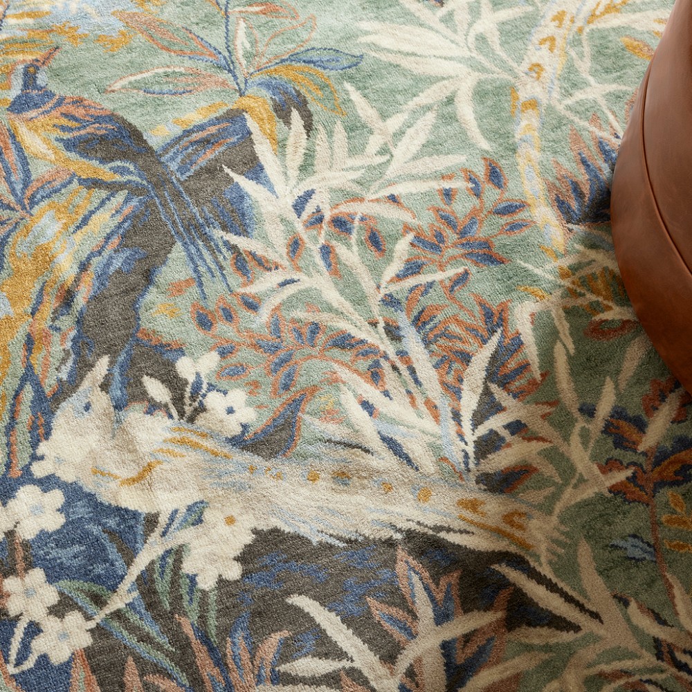 Peacock Hand Knotted Rug by Williams Sonoma Home