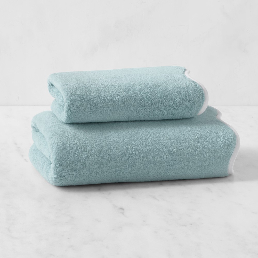 AERIN x Williams Sonoma Home Scallop Bath Towel Collection - Cloud Blue