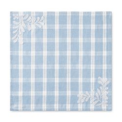 Embroidered Gingham Napkins, Set of 4