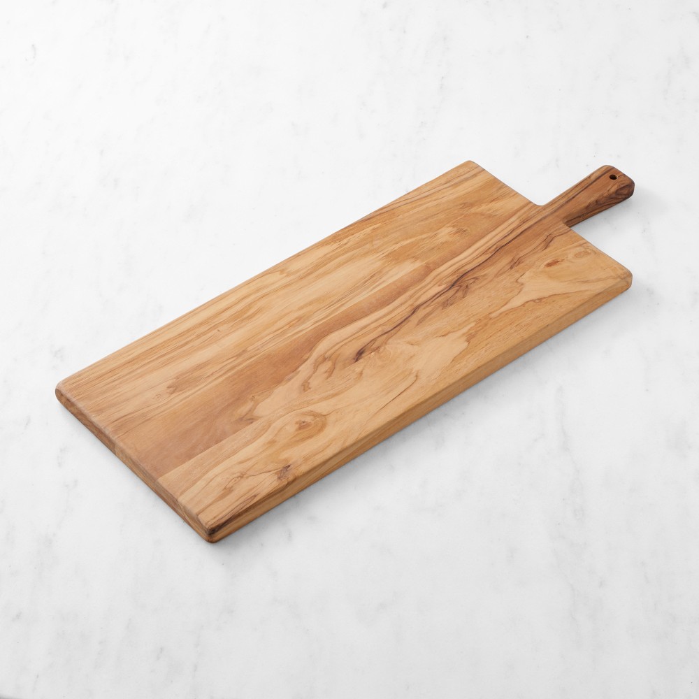 Olivewood Rectangular Cheeseboard with Olivewood Cheese Knives - Medium