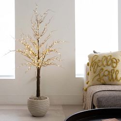 Pre-Lit Artificial Twig Tree