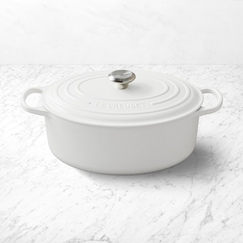 Le Creuset Signature Enameled Cast Iron Oval Dutch Oven, 6 3/4-Qt., Matte White
