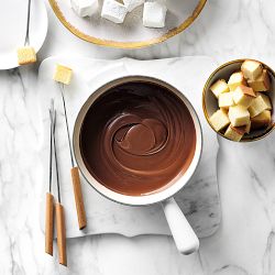 Enameled Cast Iron Fondue Pot - Thumbnail 4