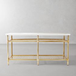 French Industrial Brass Kitchen Island (36"-72")