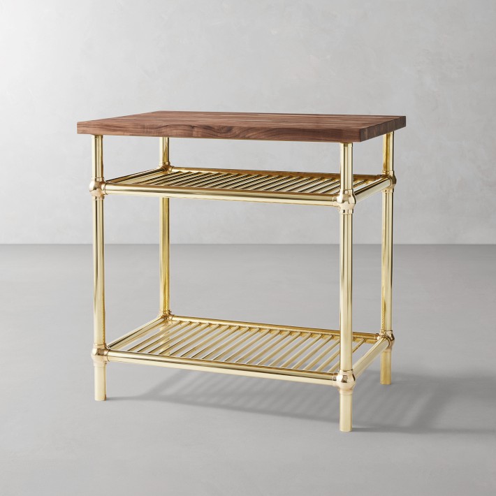 French Heritage Brass Kitchen Island | Williams Sonoma