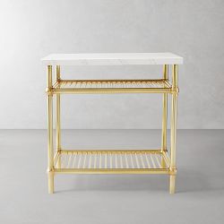 French Industrial Brass Kitchen Island (36"-72")