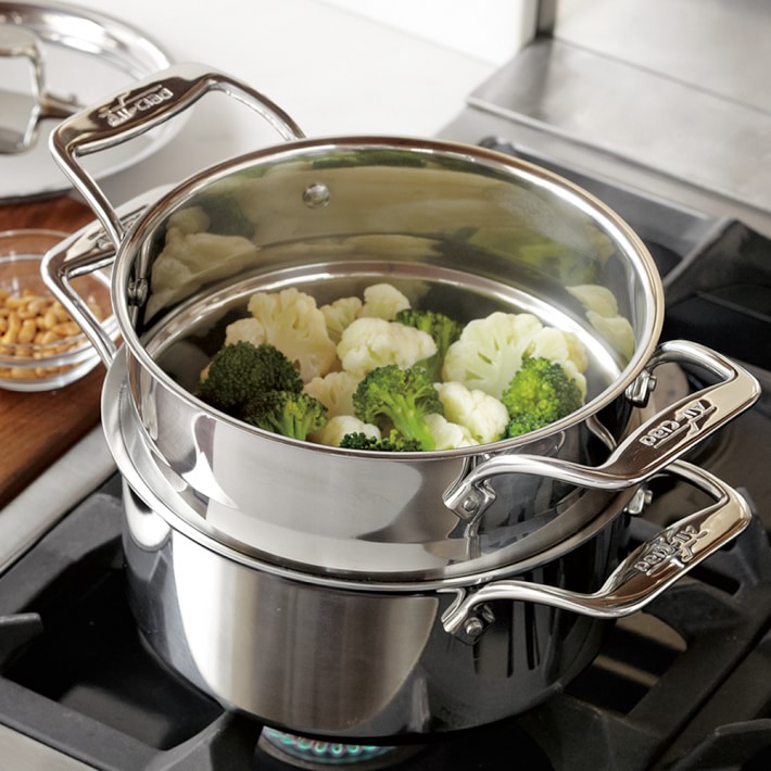 All-Clad D5 Stainless-Steel Steamer Multipot, 3-Qt. | Williams Sonoma