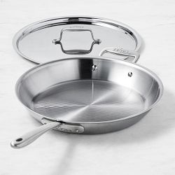 All-Clad Collective Stainless-Steel Fry Pan with Lid, 12"