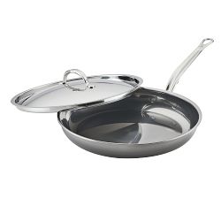 Hestan NanoBond® Titanium Stainless-Steel Skillet Fry Pan with Lid