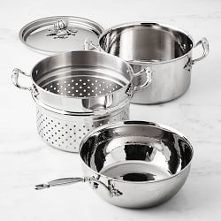 Ruffoni Opus Prima Hammered Stainless-Steel 4-Piece Pasta Set