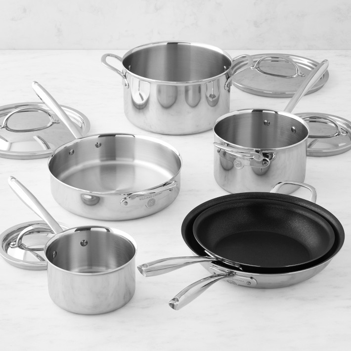 Williams Sonoma Thermo-Clad™ 10-Piece Cookware Set | Williams Sonoma