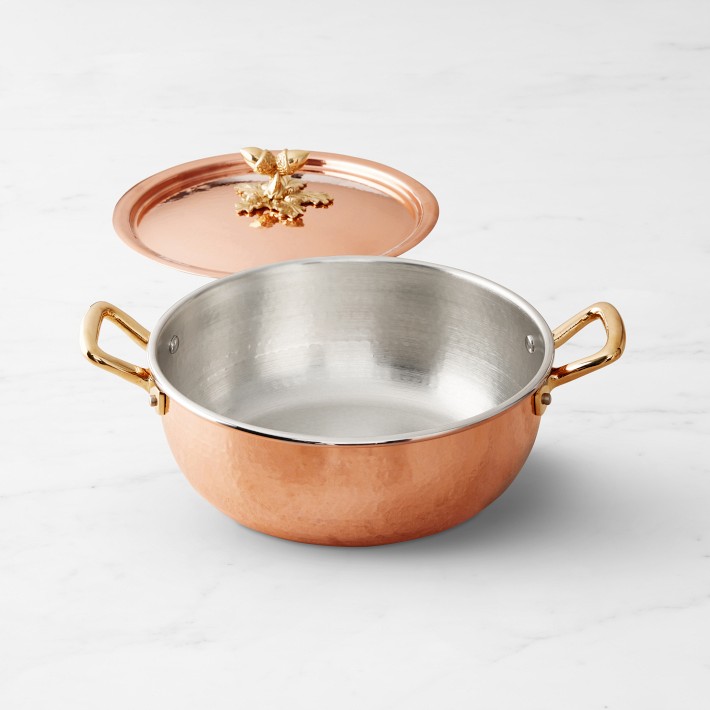 Ruffoni Historia Copper Chef Braiser with Acorn Knob - 3 1/2-Qt