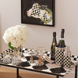 MacKenzie-Childs Courtly Check Coupe Glass