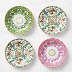 Famille Rose Turkey Appetizer Plates, Set of 4