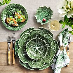 Bordallo Pinheiro Cabbage Dinner Plates