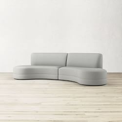 Capri 2-Piece Bumper Armless Sectional (132")