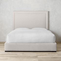 Irving Box-Tufted Upholstered Bed &amp; Headboard