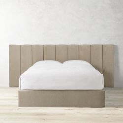 Kennedy Extra Wide Channel-Tufted Upholstered Bed &amp; Headboard
