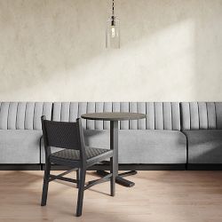Garbo Upholstered Customizable Banquette &ndash; Vertical Tufting