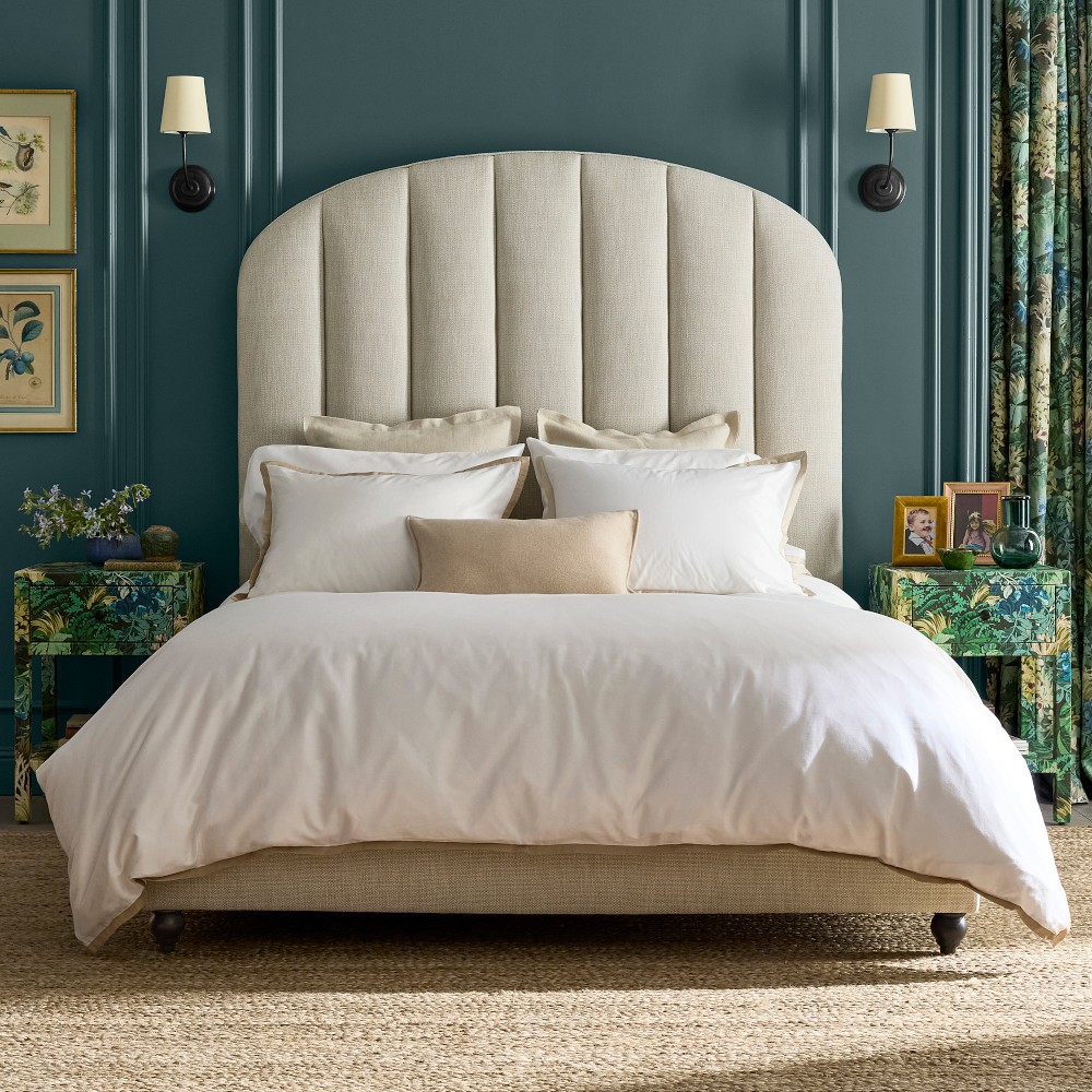 Finsbury Channel-Tufted Upholstered Bed & Headboard by Williams Sonoma Home