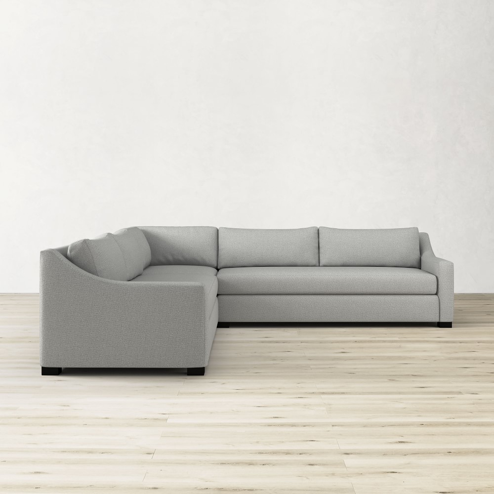 Ghent Slope Arm 3-Piece L-Shape Sofa (119") by Williams Sonoma Home