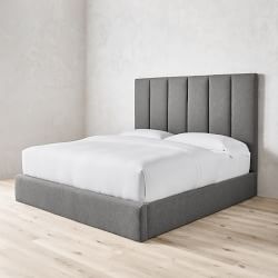 Kennedy Channel-Tufted Upholstered Bed &amp; Headboard