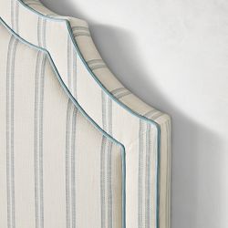 Portman Upholstered Bed &amp; Headboard with Welt