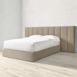 Kennedy Extra Wide Channel-Tufted Upholstered Bed &amp; Headboard