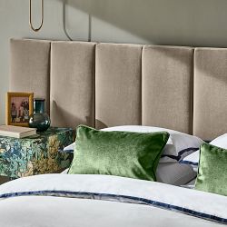 Kennedy Extra Wide Channel-Tufted Upholstered Bed &amp; Headboard