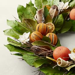 Meyer Lemon Live Wreath, 21"