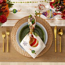 Holiday Ornaments Napkins, Set of 4
