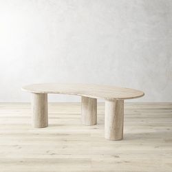 Marina Travertine Sculptural Coffee Table (55")