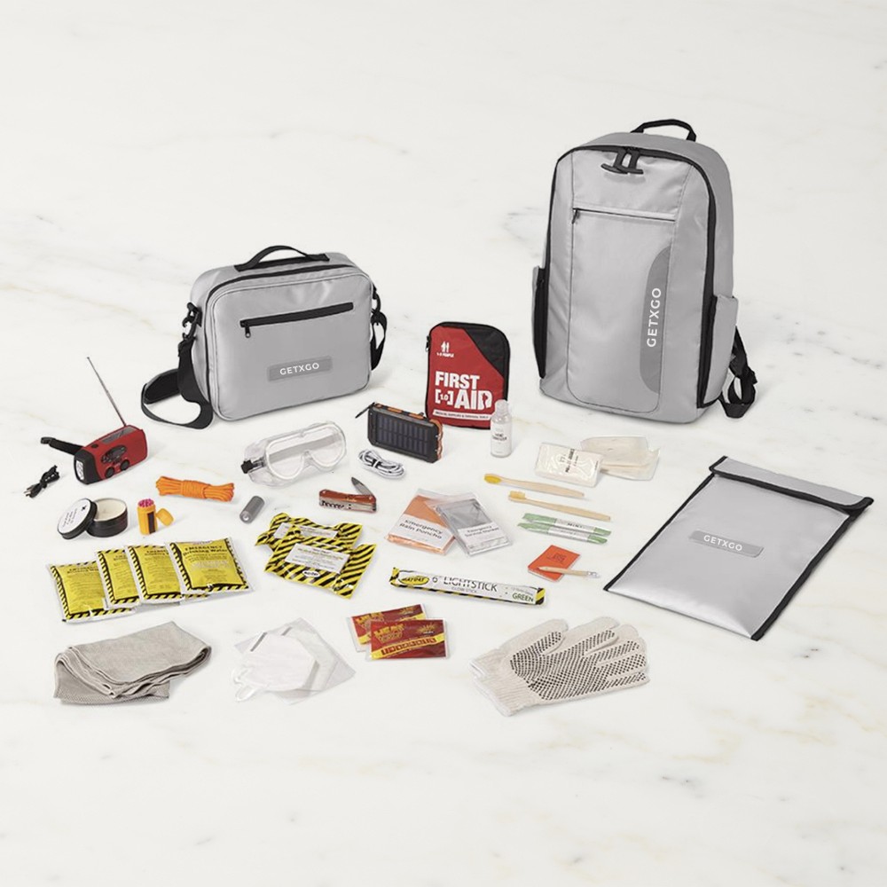 GETXGO Fire and Water-Resistant Go Bag Combo
