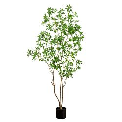 Artificial Minimalist Japanese Pieris Tree with Real Touch Leaves, 7'