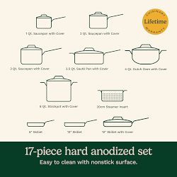 Cuisinart Chef's Classic Ceramic Nonstick 17-Piece Cookware Set
