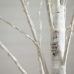 Pre-Lit Artificial Birch Tree with Warm LED Lights