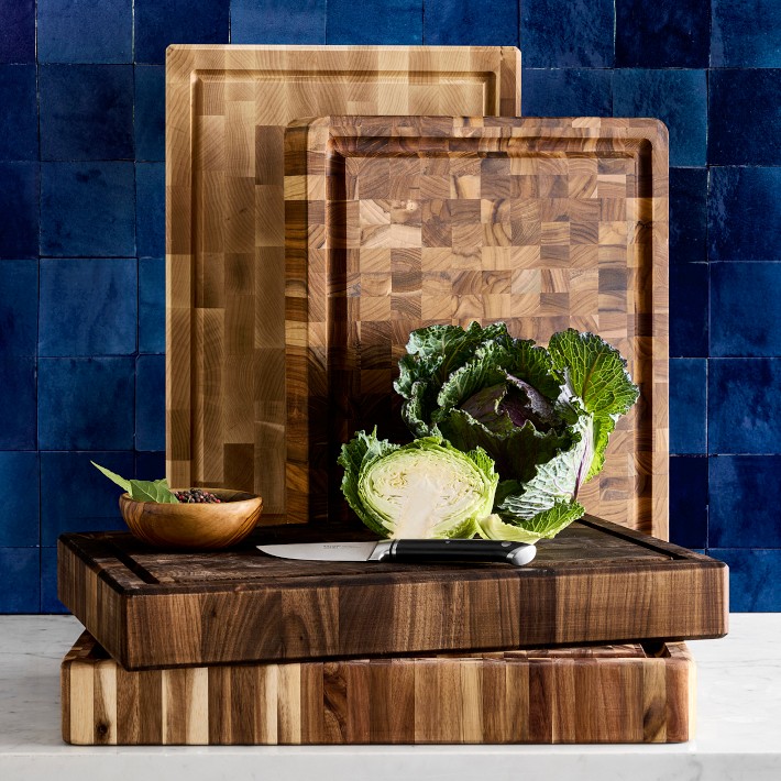 End-Grain Acacia Chopping Block | Williams Sonoma