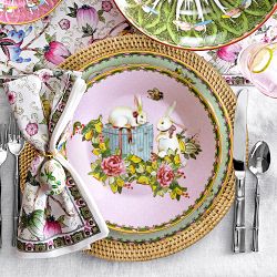 Famille Rose Bunny Salad Plates
