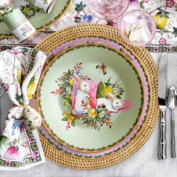 Famille Rose Bunny Salad Plates