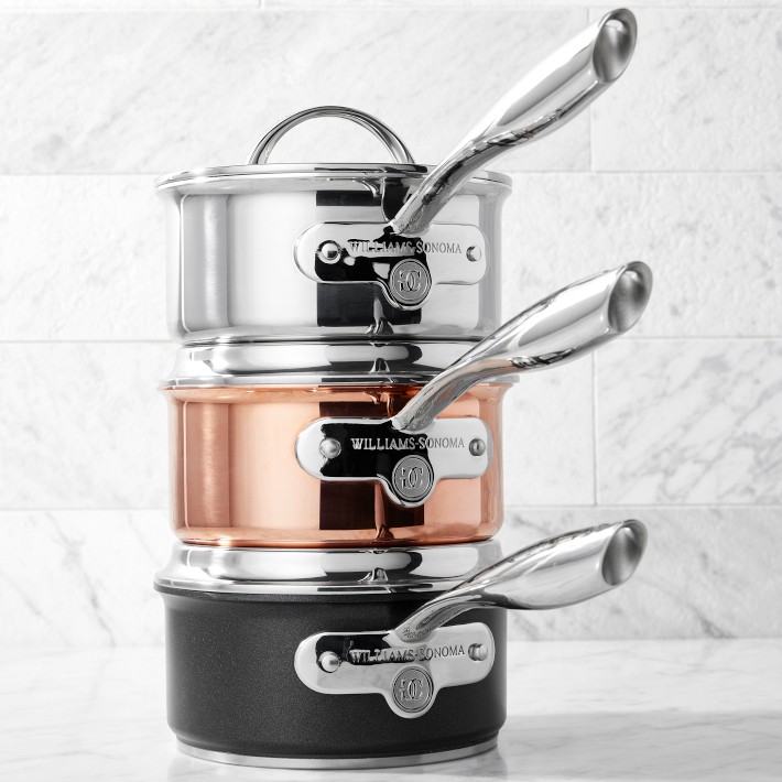 Williams Sonoma Signature Thermo-Clad™ Stainless-Steel Saucepan