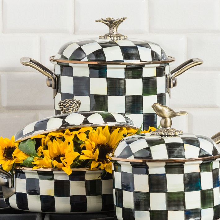 MacKenzie-Childs Courtly Check 7-Qt. Stockpot | Williams Sonoma