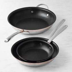 Williams Sonoma Signature Thermo-Clad™ Copper Pro Nonstick Fry Pan, Set of 3