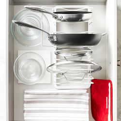 Yamazaki Home Tower Adjustable Pot Lid and Frying Pan Organizer